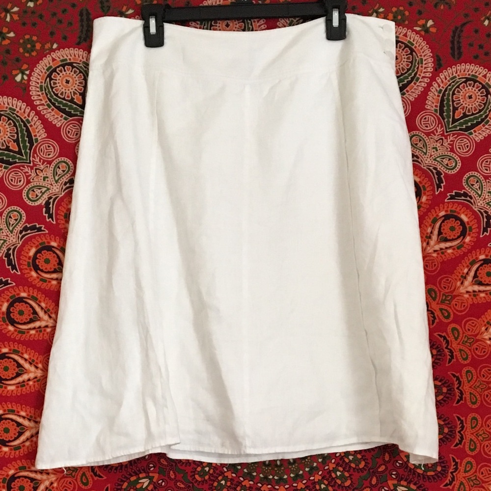White Linen Skirt
